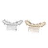 minkissy 2pcs Unique Leaves Hair Combs Delicate Metal Hairpins for Women Elegant Headdress Accessories Gold Silver for Parties Weddings and Special Occasions view 1