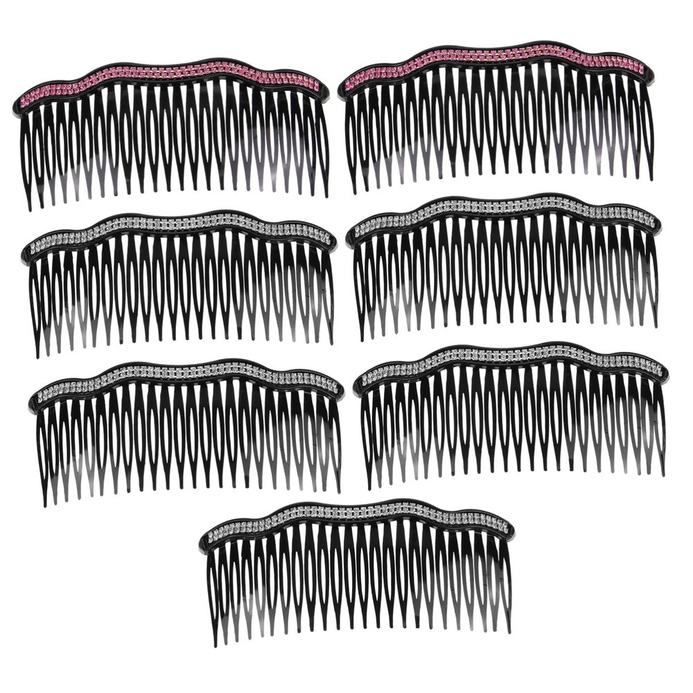 Angoily 7pcs Cute Hair Clips for Women Double Row Comb Bridal Hair Comb Rhinestone Bridal