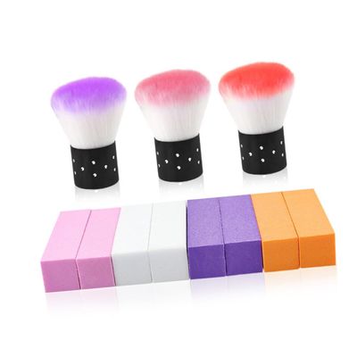 NOLITOY 1set High Elastic Sponge Nail Cleaning Brush Sponge Block for Salon Home Use Portable Nail Polish Tool Efficient Cuticle Removal