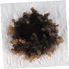 Angoily Fluffy Hair Buds Hair Decoration for Women Golden Caterpillar Wig Accessory Easy to Use High Temperature Adds Volume to Ponytails for Ladies and Girls view 2