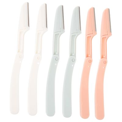Didiseaon 6pcs Eyebrow Hair Shaper Trimmer Kit Portable Facial Razor for Women Precision Grooming Remover Cover for Eyebrows and Fine Hair Random Color