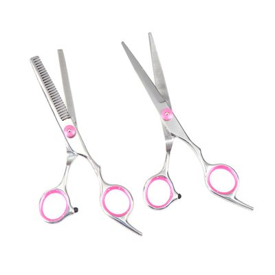 NOLITOY 2pcs Professional Hair Cutting Scissors Set for Home Salon Includes Straight and Thinning Shears Durable for Easy Hair Styling for Adults and Barbers