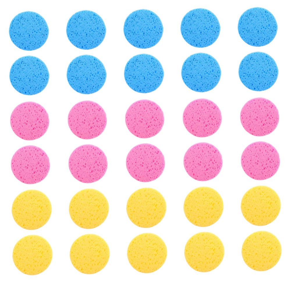 Angoily 30pcs Reusable Makeup Removal Sponges Facial Exfoliating Washcloths Pads for Women and Men