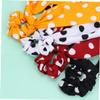 Beatifufu 4pcs Elastic Dot Printed Scrunchies for Women Simple Ponytail Holders with Long Hair Bow Design Random Color Hair Bands for Daily Wear and Special Occasions view 2