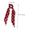 Beatifufu 4pcs Elastic Dot Printed Scrunchies for Women Simple Ponytail Holders with Long Hair Bow Design Random Color Hair Bands for Daily Wear and Special Occasions view 3