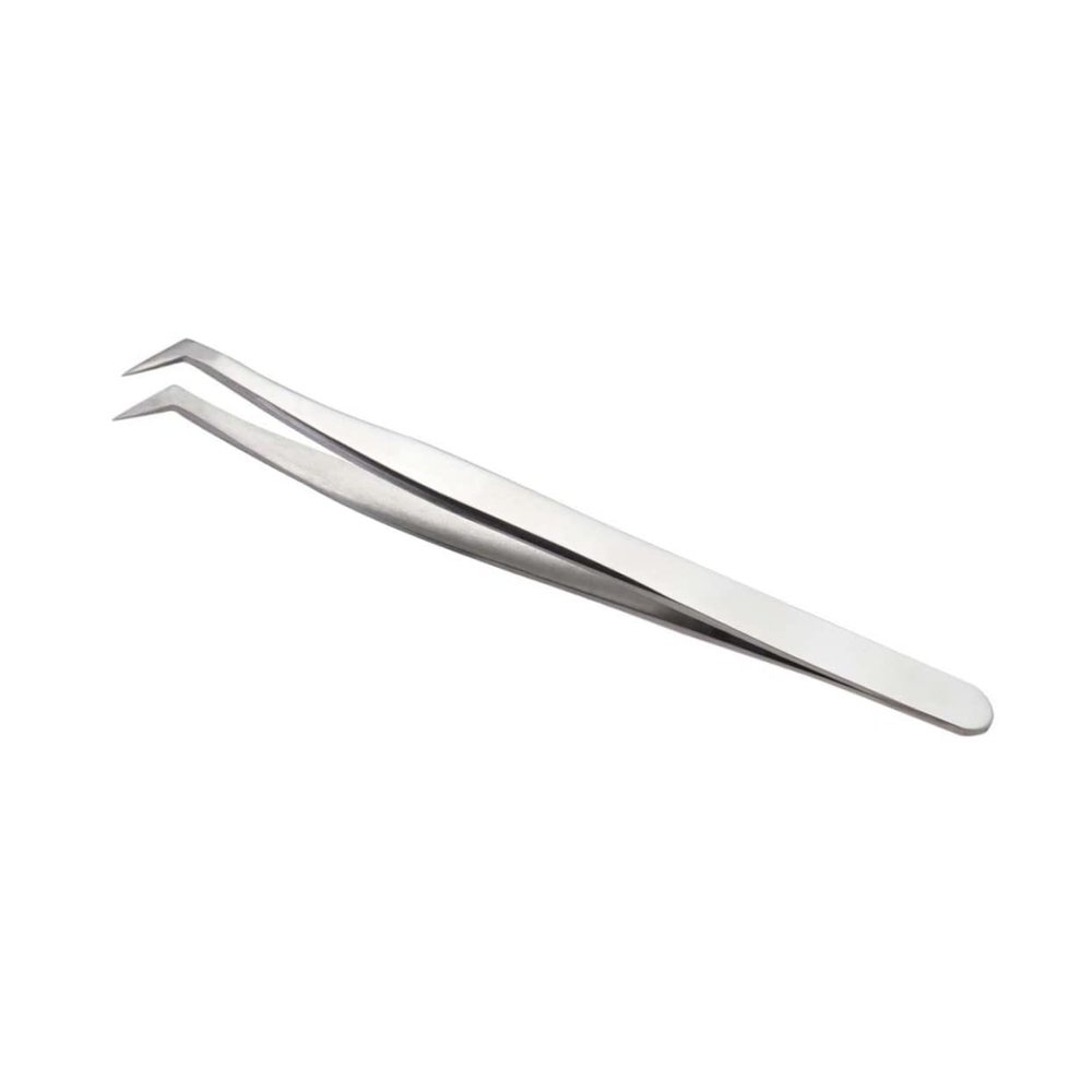 Beatifufu Fake Eyelash Tweezers Makeup Tools Eyelash Tweezers for Women Stainless Steel