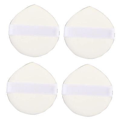 Angoily 4pcs Foundation Powder Puff Hydrophilic Non Sponge for Wet and Dry Use Soft and Flexible Makeup Applicator Random Colors for Gentle Application and All Skin Types