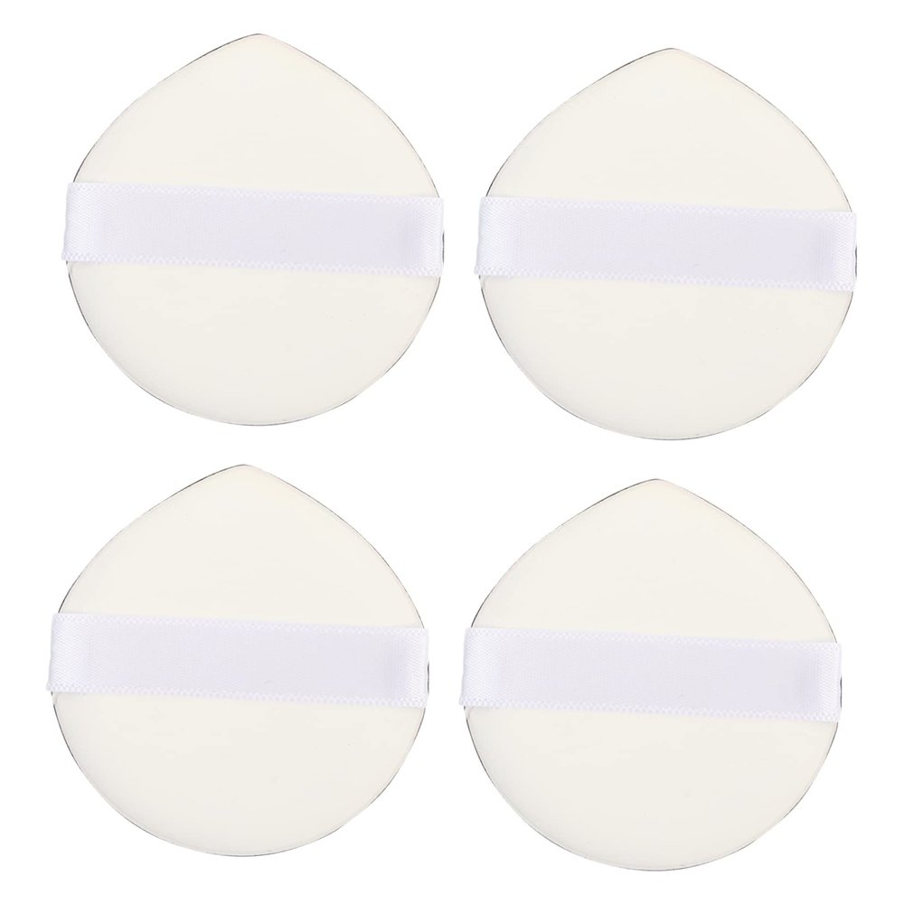 Angoily 4pcs Foundation Powder Puff Hydrophilic Non Sponge for Wet and Dry Use Soft and Flexible Makeup Applicator Random Colors for Gentle Application and All Skin Types