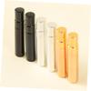 NOLITOY 6pcs Refillable Spray Bottles Glass Half-cover Containers for Perfume Caps Silver Black for Travel and Gym Use view 2