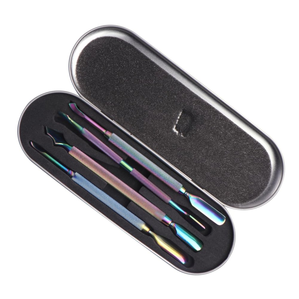Beatifufu 4pcs Colorful Cuticle Pusher Set Durable Nail Care Tools for Manicure Pedicure for Removing Dead Skin and Cuticles