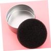 Beatifufu 3pcs Creative Round Iron Makeup Brush Cleaner Box Removal Sponge for Quick Dry Cleaning for Eyeshadow Brushes and Travel Efficient Reusable Tool view 4