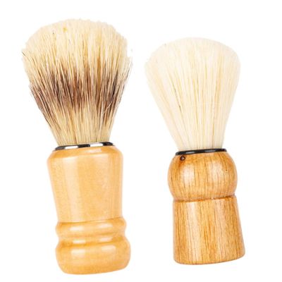 Angoily Professional Shaving Brush Set Wood Handle Shave Cream Brush Beard and Mustache Styler Dad