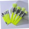 Mipcase 10pcs Colorful Makeup Brush Set Professional Cosmetic Tool Kit for Women Soft Easy to Clean Blending Brushes for Occasions Fluorescent Green view 3