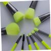 Mipcase 10pcs Colorful Makeup Brush Set Professional Cosmetic Tool Kit for Women Soft Easy to Clean Blending Brushes for Occasions Fluorescent Green view 4
