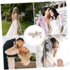 Beatifufu Bridal Floral Hair Comb Headpiece Accents Elegant Wedding Accessory for Brides and Bridesmaids for Special Occasions Beach Weddings and Celebrations view 2