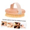 NOLITOY 1pc Beech Bath Brush Natural Bristles Exfoliating Body Massage Tool for Spa and Shower Circulation Deep Cleans Pores Comfortable Grip for Daily Use view 3