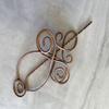 Copper Hair Barrette Copper Shawl Pin Celtic Scarf pin Bun Holder Hair Slide Hair Pin Hair Stick Hair Sticks Rustic Boho copper Scarf brooch view 2