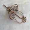Copper Hair Barrette Copper Shawl Pin Celtic Scarf pin Bun Holder Hair Slide Hair Pin Hair Stick Hair Sticks Rustic Boho copper Scarf brooch view 3