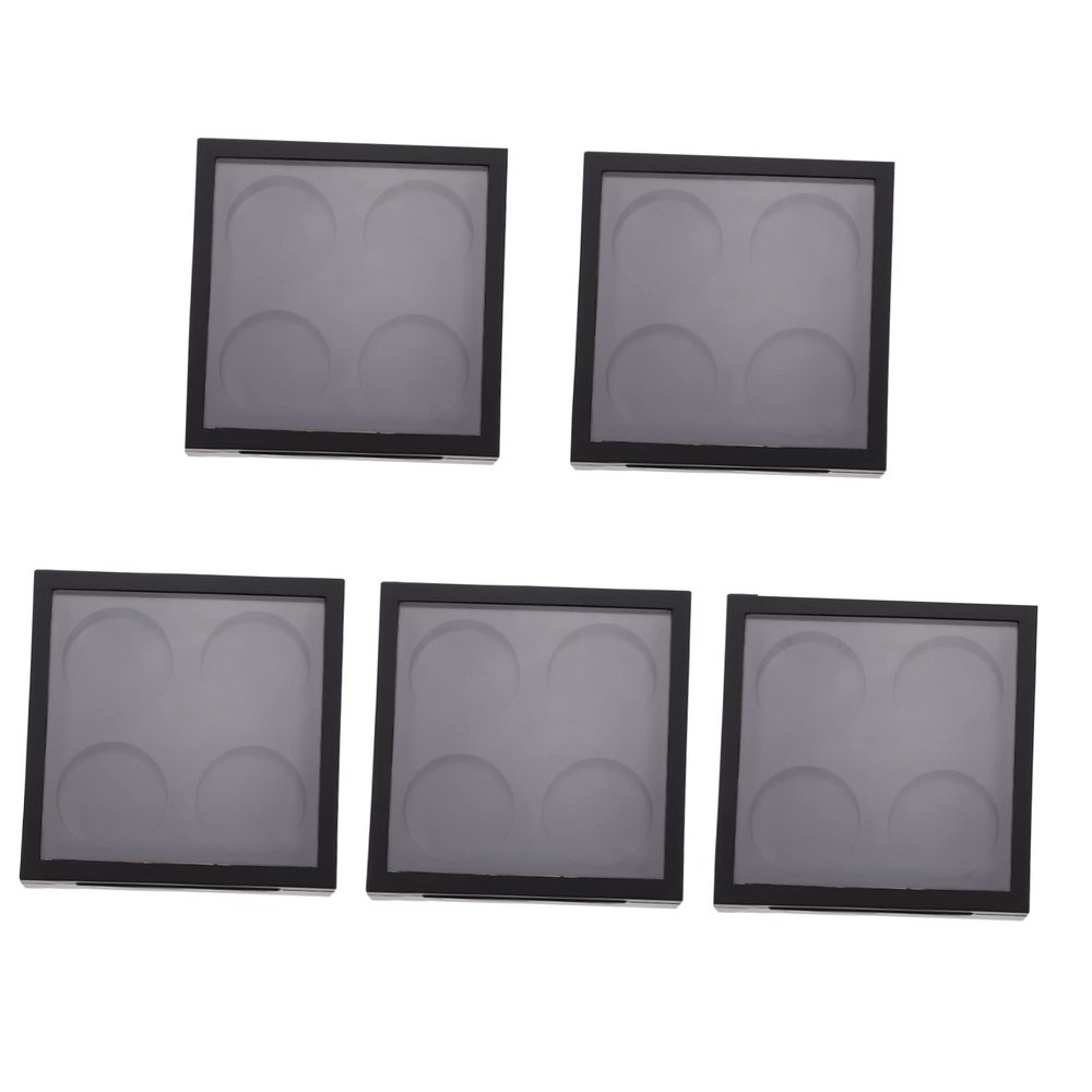Beatifufu 5pcs Magnetic Eyeshadow Storage Cases Transparent Lid Makeup Organizer for Daily Use