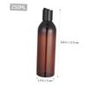 DOITOOL 6pcs Refillable Portable Travel Bottles for Shampoo and Lotion Eco-friendly Containers with Press Type Lid Brown Bottle and Black Cap for Outdoor Use view 2