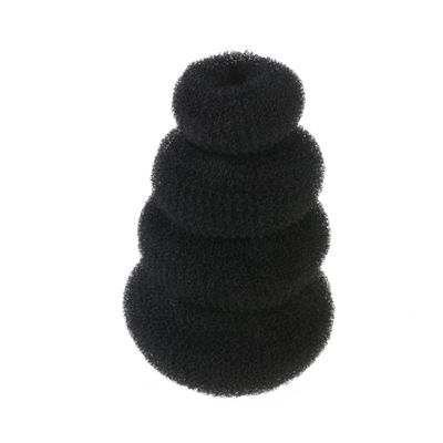 Angoily 4pcs Hair Bun Maker Includes Small Medium Large Extra-large Donut Styling Tools Black for Effortless Updos and Elegant Hairstyles for Parties Daily Wear