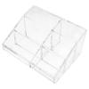 Angoily Sturdy Acrylic Vanity Makeup Box 6-compartment Storage Case for Cosmetics Sundries view 1