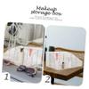 Angoily Sturdy Acrylic Vanity Makeup Box 6-compartment Storage Case for Cosmetics Sundries view 2