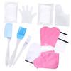 NOLITOY 1set Moisturizing Hand Care Gloves and Foot Covers Spa Exfoliating Scrub Accessories for Paraffin Wax Treatment Cotton and Material Fits Random Color view 1