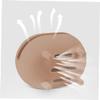 Angoily 1Set Silicone Makeup Tool with Breathable Powder Puff Storage Case and Makeup Brush Holder for Organized Cosmetic Supplies Portable and Washable Khaki Box for Beauty Sponges and Blenders view 3