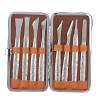 8Pcs Foot File Callus Set, Pedicure Kit Quick Dead Skin, Ergonomic Grip, Pedicure Kit with Pu Leather for Storage view 1