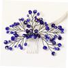 Angoily Bridal Hair Comb Blue Zircon Elegant Side Combs for Women Wedding Hair Accessories for Brides for Special Occasions Comfortable Fit Stable Grip view 2