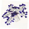 Angoily Bridal Hair Comb Blue Zircon Elegant Side Combs for Women Wedding Hair Accessories for Brides for Special Occasions Comfortable Fit Stable Grip view 4