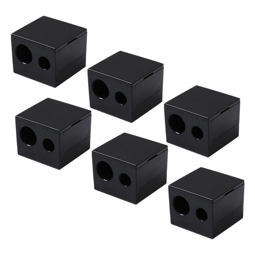 NOLITOY 6pcs Dual Pencil Sharpener for Eyeliner Eyebrow and Lipstick Portable Makeup Tool for Precise Cosmetic Application Easy to Carry and Store Keeps Tips Shape