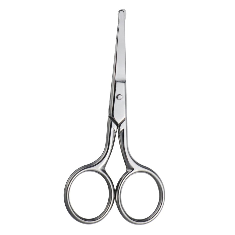 NOLITOY Rounded Nose Hair Trimmer Scissors with Round Tips for Safe Grooming of Eyebrows Mustaches and Facial Hair Ergonomic Handle for Comfortable Grip and Precise Cutting