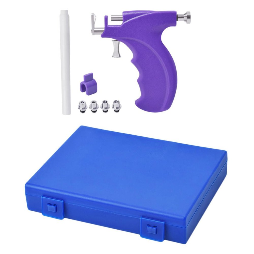Angoily Stainless Steel Ear Piercer Piercing Tool Piercing Kit Gun Easy Earring Gun for