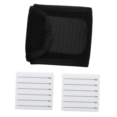Angoily 2pcs Compact Lash Grafting Gloves Holder Tray Eyelash Extension Wrist Strap for Beginners Professionals