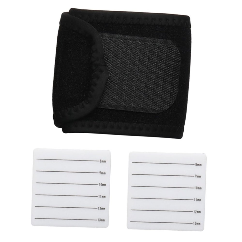 Angoily 2pcs Compact Lash Grafting Gloves Holder Tray Eyelash Extension Wrist Strap for Beginners Professionals