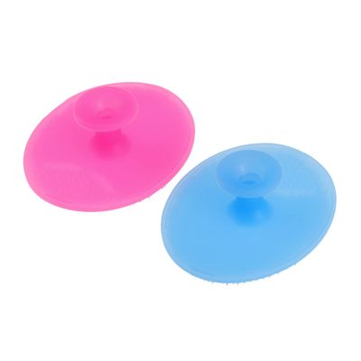Angoily 2pcs Silicone Face Cleanser Massager Gentle Exfoliating Scrubber Pads for All Skin Types Handheld Facial Cleaning Brush Small Sky Blue Small Rose Red