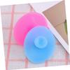 Angoily 2pcs Silicone Face Cleanser Massager Gentle Exfoliating Scrubber Pads for All Skin Types Handheld Facial Cleaning Brush Small Sky Blue Small Rose Red view 2