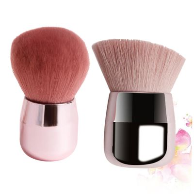 Angoily 2pcs Makeup Mushroom Design Blush Brush Set Double Ended Setting Puff Powder Brush Natural Fiber Portable for Daily or Professional Use