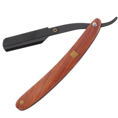 Angoily Men Straight Razor Blades Safe Manual Razor for Men Beard Shaper Portable Vintage Metal Shaving for