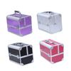 DOITOOL Travel Makeup Storage Box Aluminum Alloy Make up Organizer Professional Cosmetic Organizer Jewelry Box Large Storage Space for Women, Silver, medium view 3