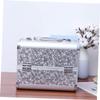 DOITOOL Travel Makeup Storage Box Aluminum Alloy Make up Organizer Professional Cosmetic Organizer Jewelry Box Large Storage Space for Women, Silver, medium view 4