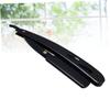 Angoily Stainless Steel Manual Safety Razor for Design with Easy Open Guard for Beard and Hair Shaving Portable Black Shaving Tool for Home and Travel Use view 2