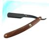Angoily 2pcs Vintage Wooden Handle Straight Razor for Men Manual Metal Shaving Razor for Beard Hair Shaping and Salon Use Easy to Use and Portable view 4