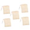 Angoily 5pcs Exfoliating Bar Soap Drawstring Bags Foaming Soap Net Pouches for Shower Storage Convenient Cup Design view 1