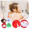 Angoily 4pcs Christmas Bath Creative Santa Claus Body Scrubber for Exfoliating Deep Cleansing Soft Mesh Bath Loofah Santa Snowflake Tree Reindeer view 3