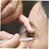 Angoily 3pcs Quality Eyebrow Pen Makeup Pen Silkworm Eyeliner Brush for Professional Salon view 3
