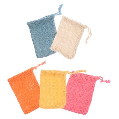 Angoily 5pcs Drawstring Soap Foaming and Soap Pouches for Bathing for Lathering and Release for All Ages