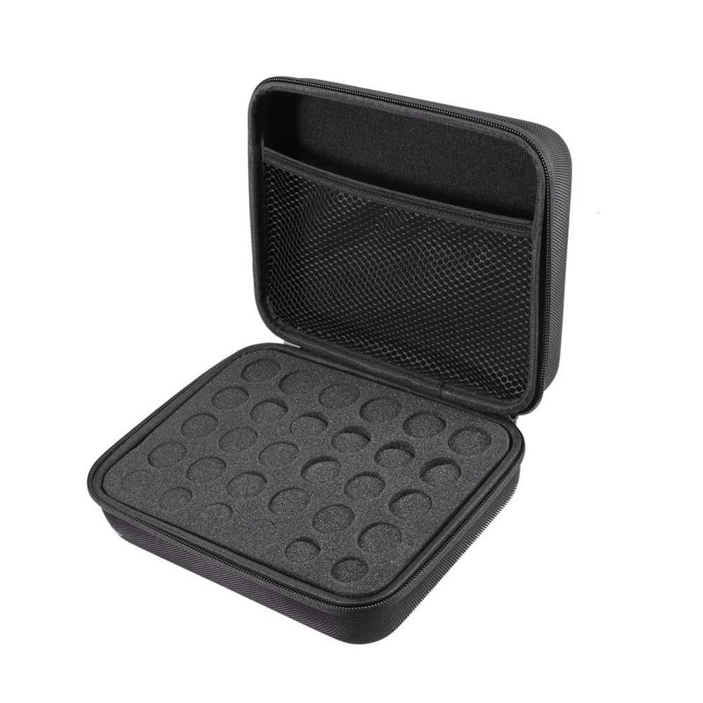 Angoily Slot Essential Oil Storage Case Shockproof Eva Protection Bag for Bottles Travel Organizer for Aromatherapy Use Black